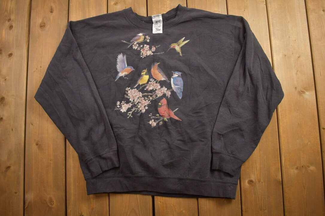 Vintage 1990s Flock Of Birds Crewneck