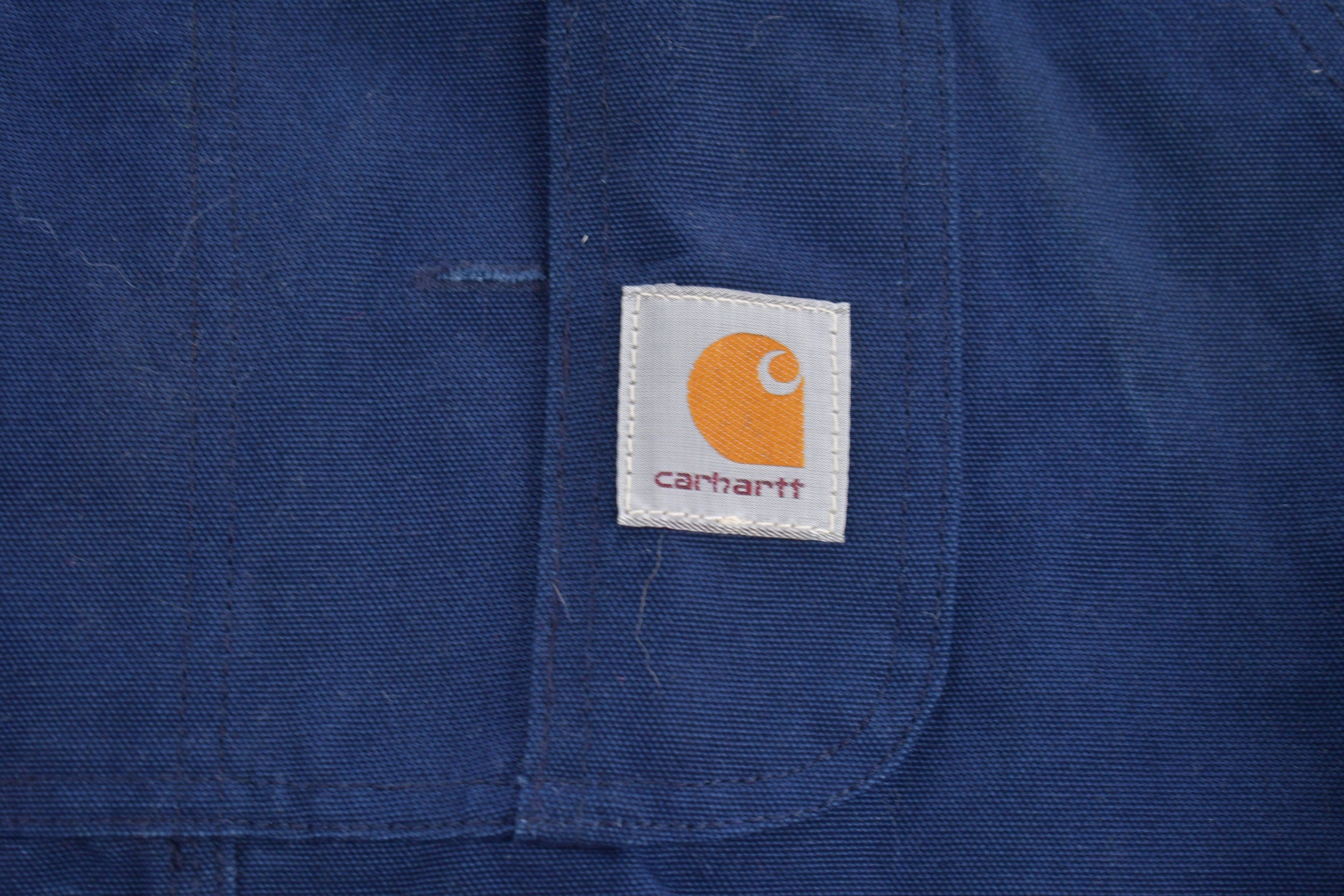 Vintage 1980s Carhartt Blue Canvas Double Knee Overalls