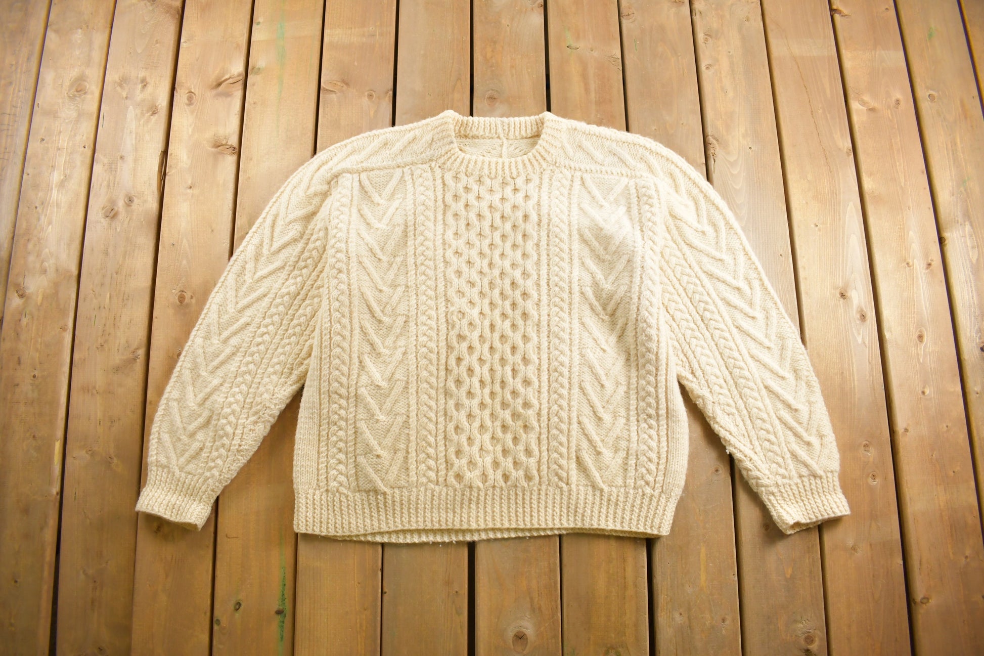 Vintage 1970s Cable Knit Sweater
