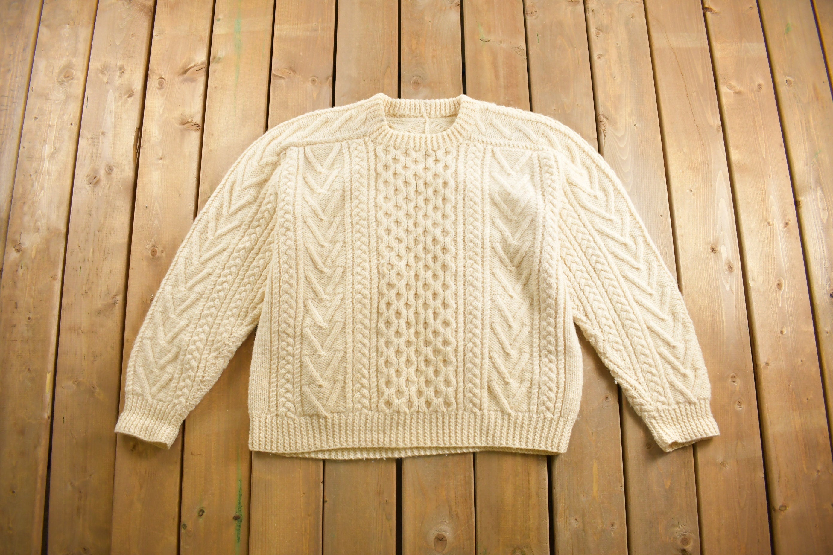 Vintage 1970s Cable Knit Sweater