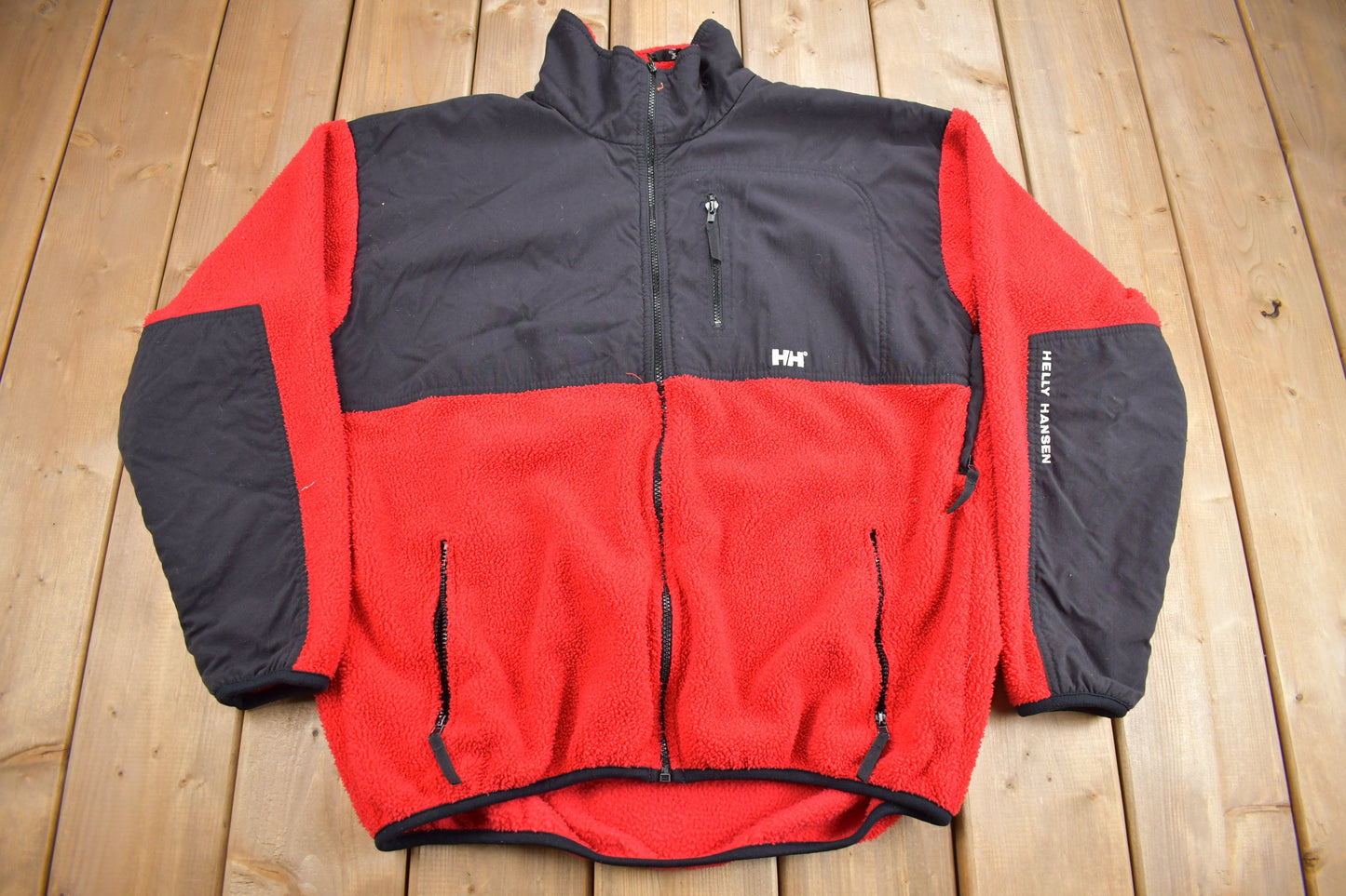 Vintage 1990s Helly Hansen Deep Pile Fleece Zip Up Sweater