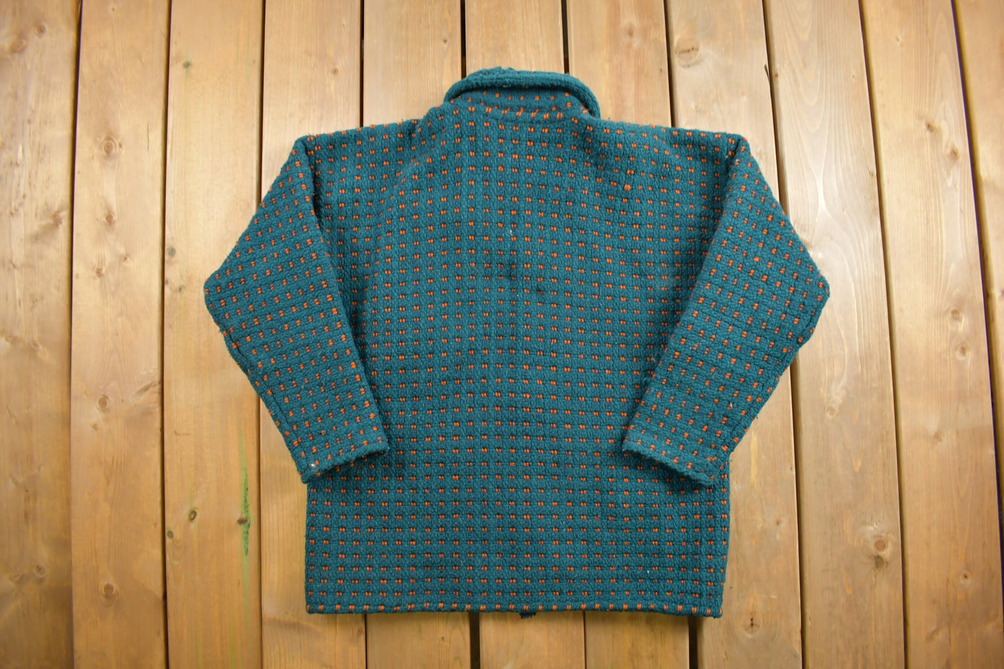 Vintage 1960s Collared Hand Knit Cardigan Sweater / 60s / Hand Knit / Vintage Cardigan / Button Up / True Vintage / Made in Ecuador