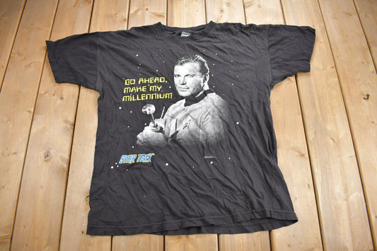 Vintage 1996 Star Trek Go Ahead Make My Millennium Promo T-shirt / Vintage Movie Tee / Made In Canada / Stanley Desantis