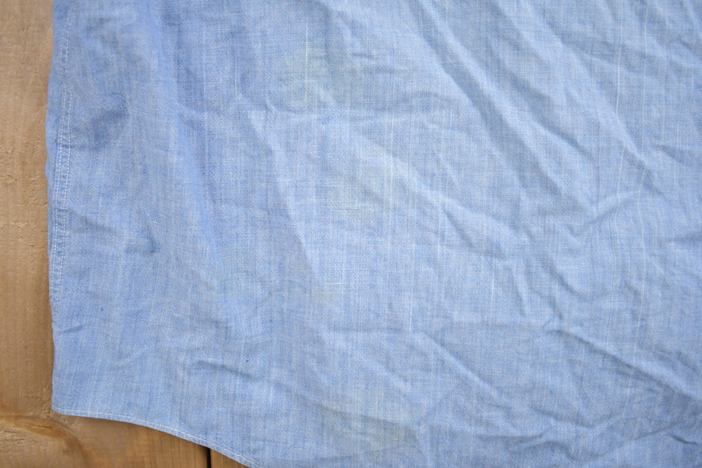 Vintage 1970s Embroidered Fish Button Up Shirt