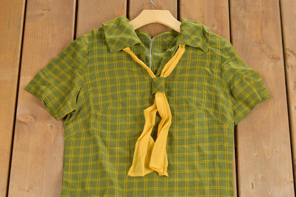 Vintage 1960s Plaid Dress
