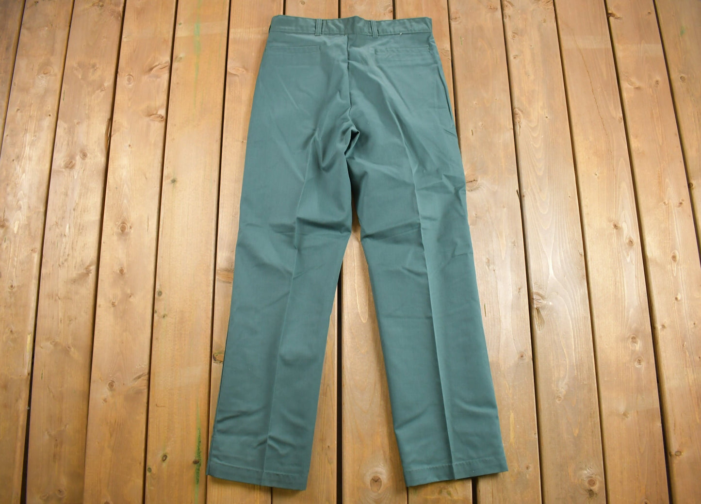 Vintage 1980s Pleated Trousers Size 33 x 32 / 80s Workwear / 1980s Pants / Olive Green / Made in Canada