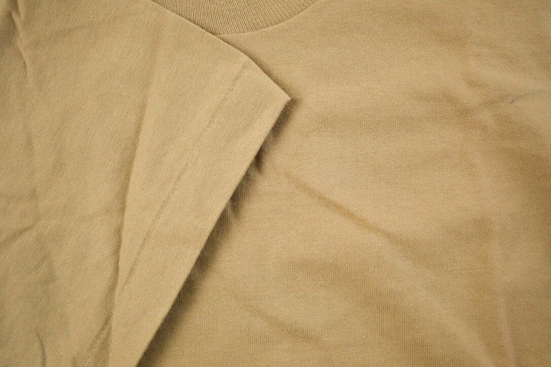 Vintage 1970s Fruit Of The Loom Blank Beige T Shirt / Vintage T Shirt / True Vintage / 70s / Vintage Blanks / Single Stitch / Made In USA