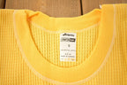 Vintage 1970s Deadstock Atlantic Sanfor Knit Thermal Yellow T Shirt