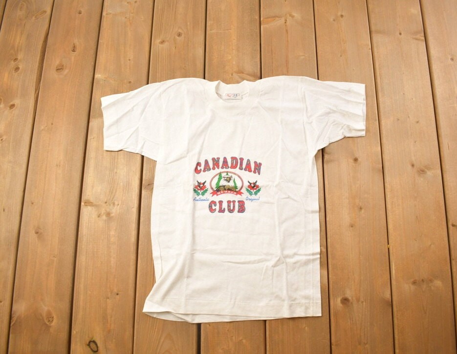Vintage 1970s Deadstock Canadian Club Graphic T Shirt