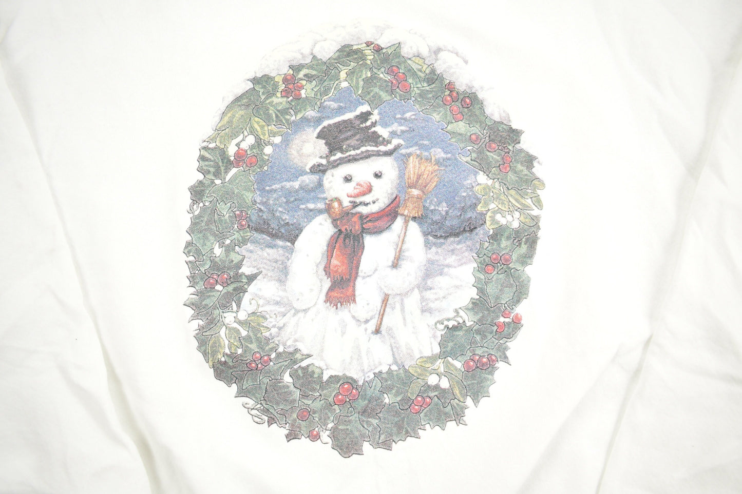 Vintage 1990s Festive Snowman Themed Crewneck Sweatshirt / 90s Crewneck / Christmas / Streetwear / Festive Sweater / Holidays