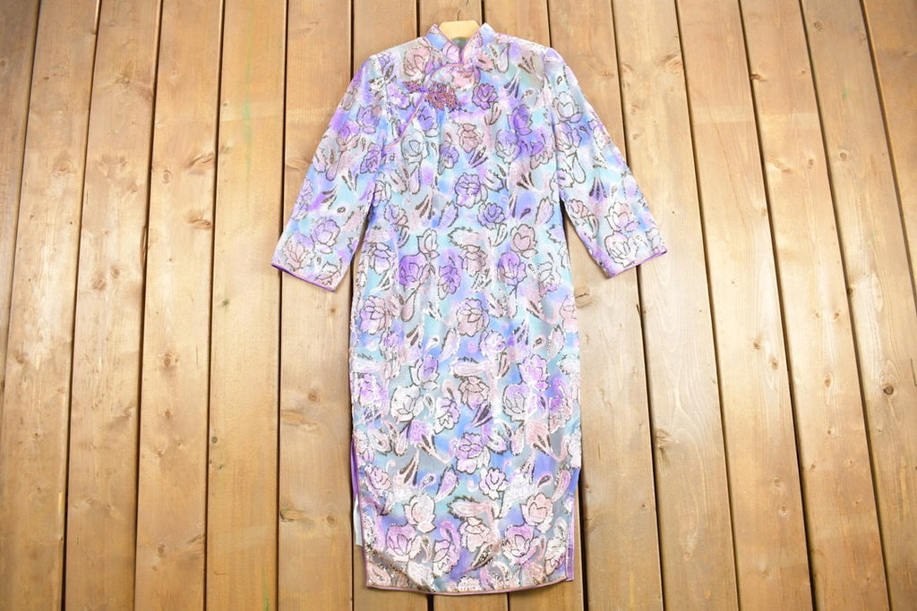 Vintage 1970s Cheongsam Dress