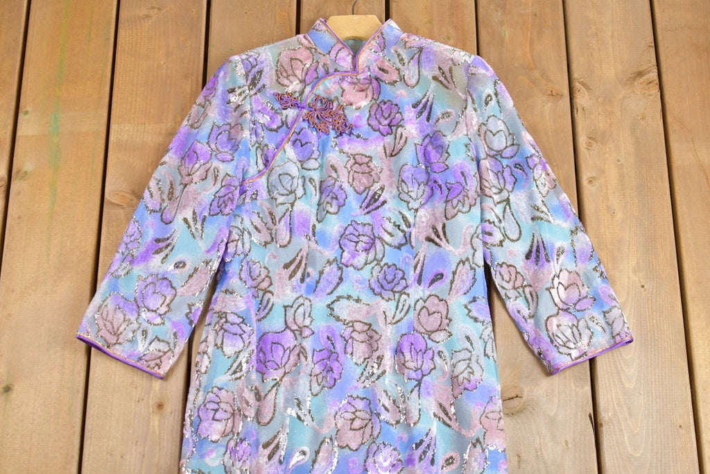 Vintage 1970s Cheongsam Dress