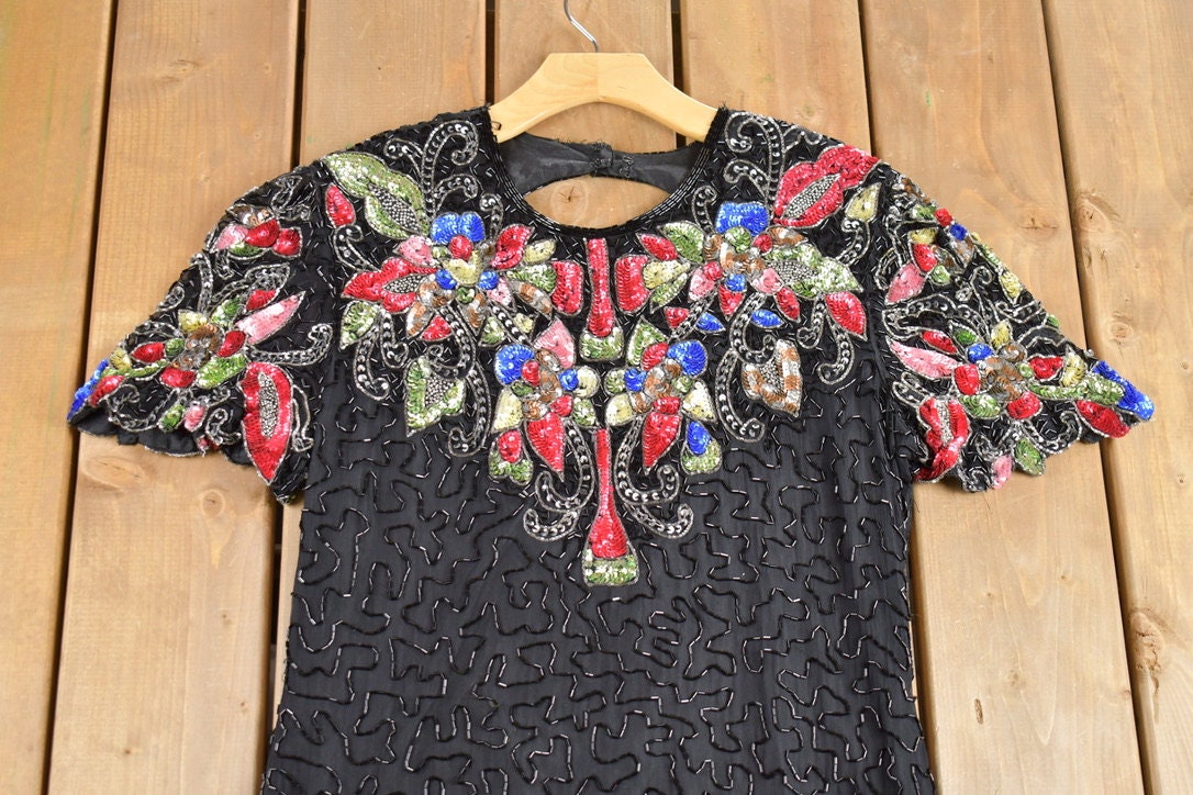 Vintage 1960s Rhinestone Dress