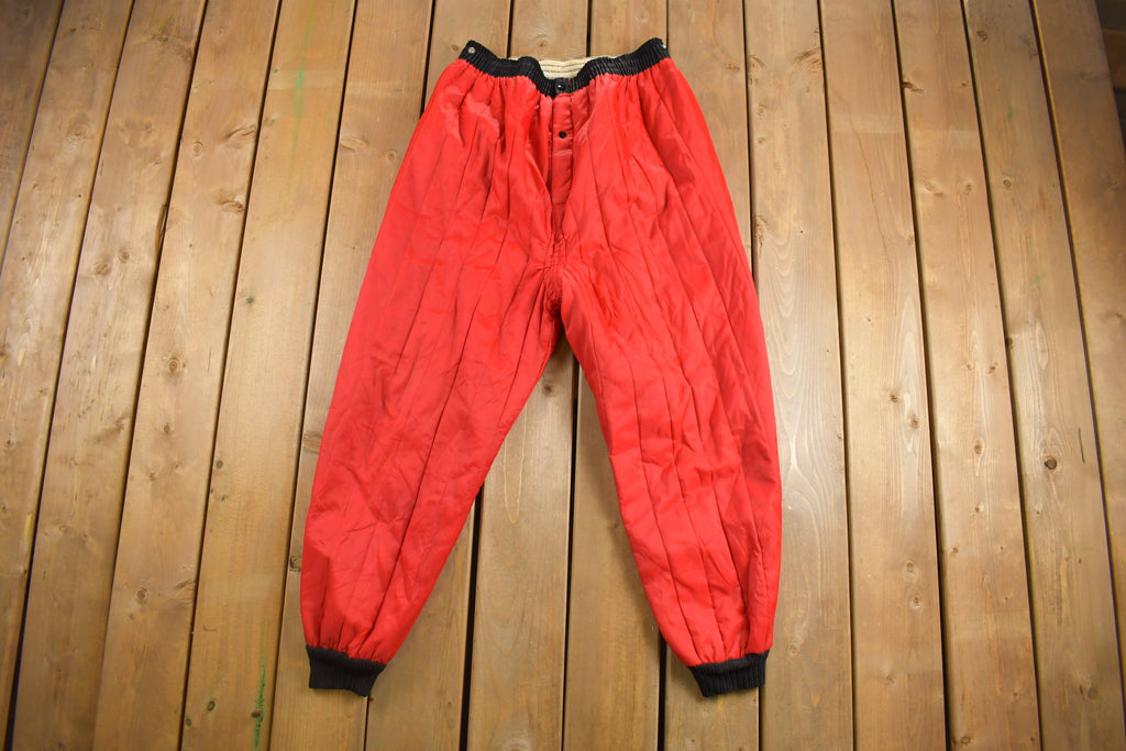 Vintage 1960s Diamond Quilted Puffer Pants Size 31 - 33 x 26