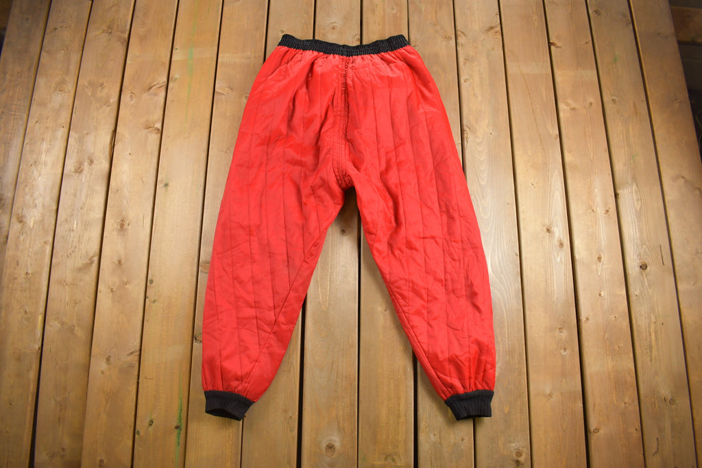 Vintage 1960s Diamond Quilted Puffer Pants Size 31 - 33 x 26