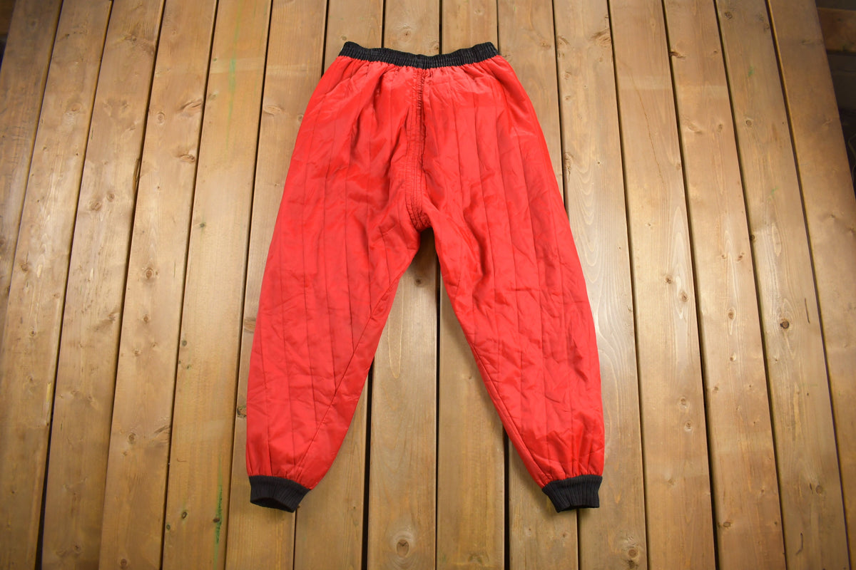 Vintage 1960s Diamond Quilted Puffer Pants Size 31 - 33 x 26