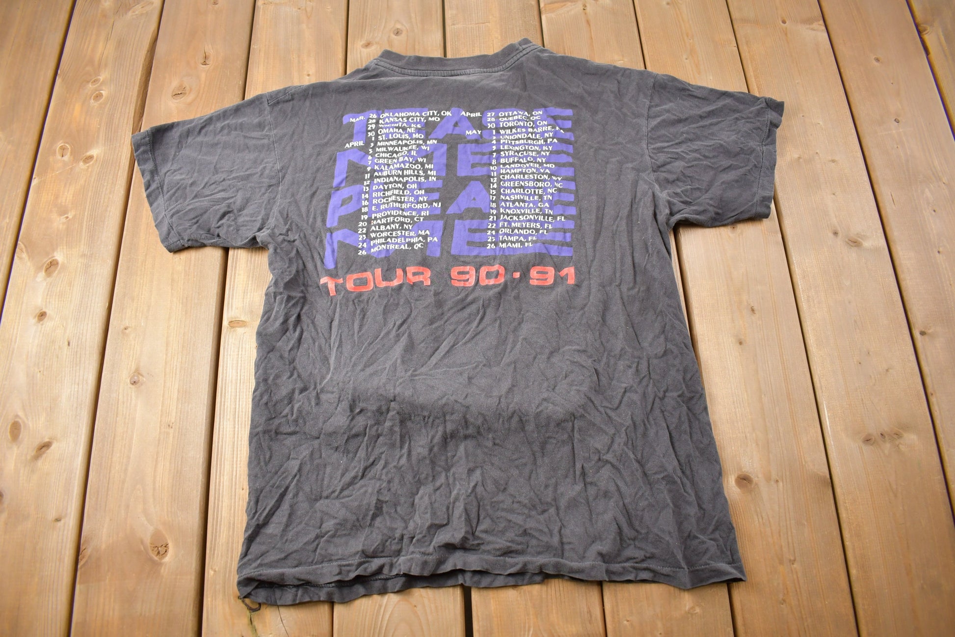 Vintage 1990 Scorpions Tease Me Please Me Tour T-shirt