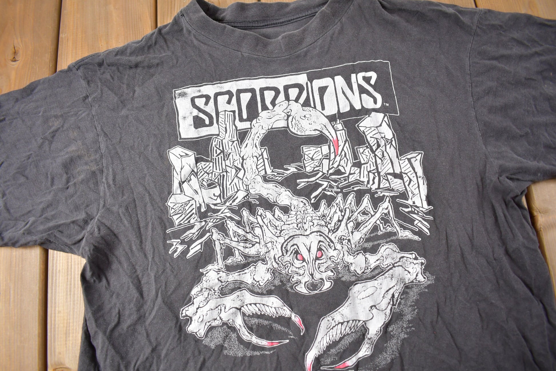 Vintage 1990 Scorpions Tease Me Please Me Tour T-shirt