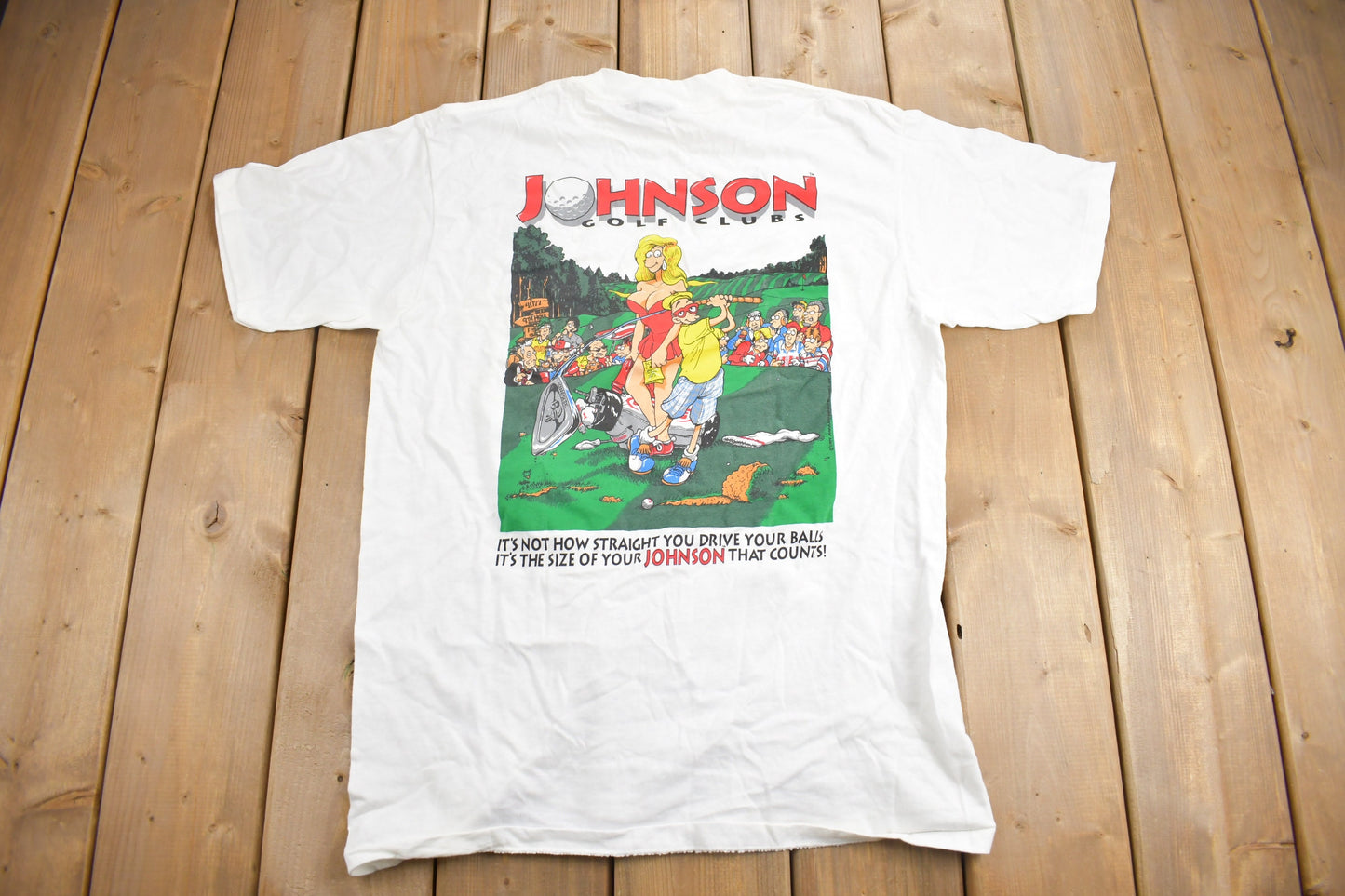 Vintage 1994 Big Johnson Golf Theme T-Shirt / Funny Golf Tee / Sportswear / Single Stitch / Oneita