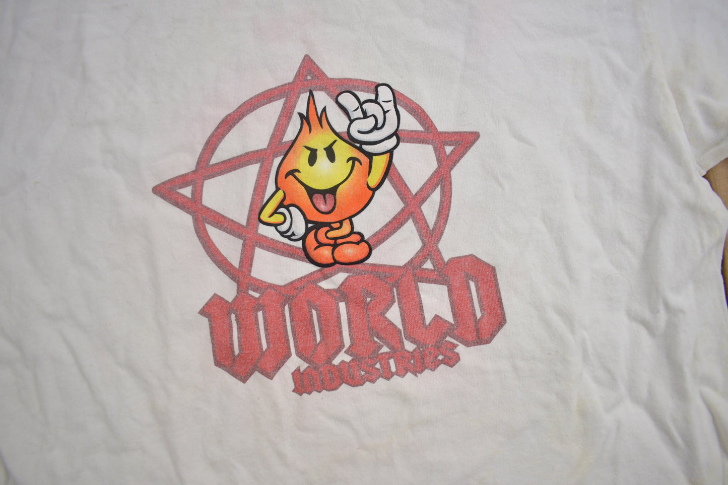 Vintage 1990s World Industries Graphic T Shirt / Vintage T Shirt / Streetwear / Graphic Tee / Vintage Skate Tee