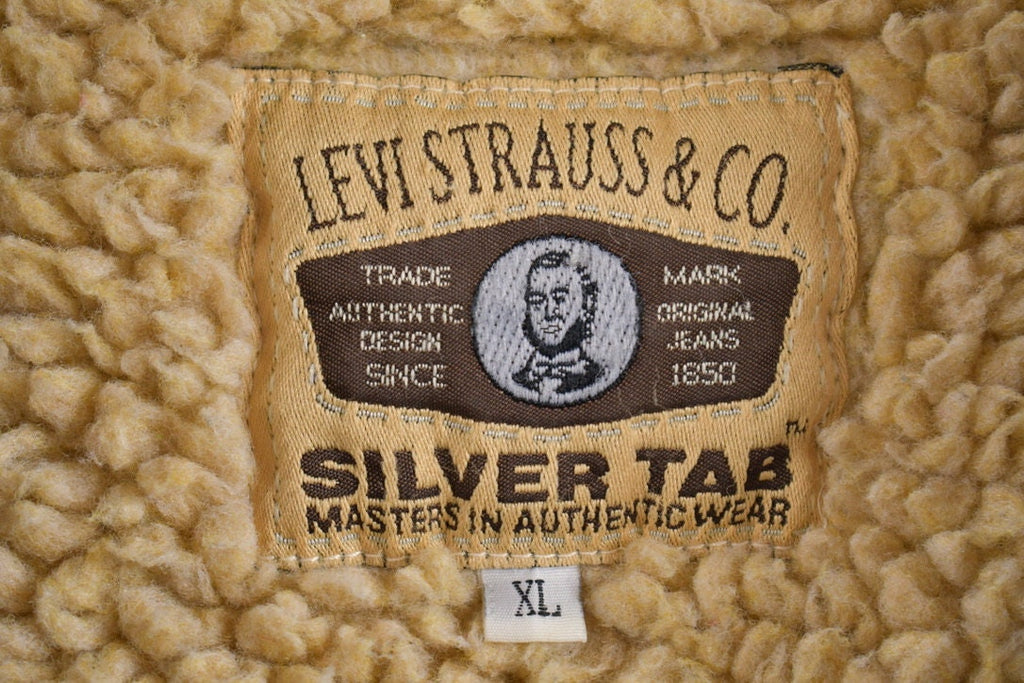 Vintage 1990s Levi's Silver Tab Sherpa Jean Jacket