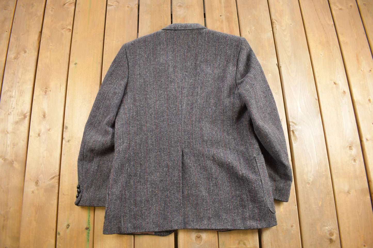 Vintage 1980s Harris Tweed Blazer / Made in Scotland / Casual Dress Wear / 80s Blazer / Hand Woven / Virgin Wool