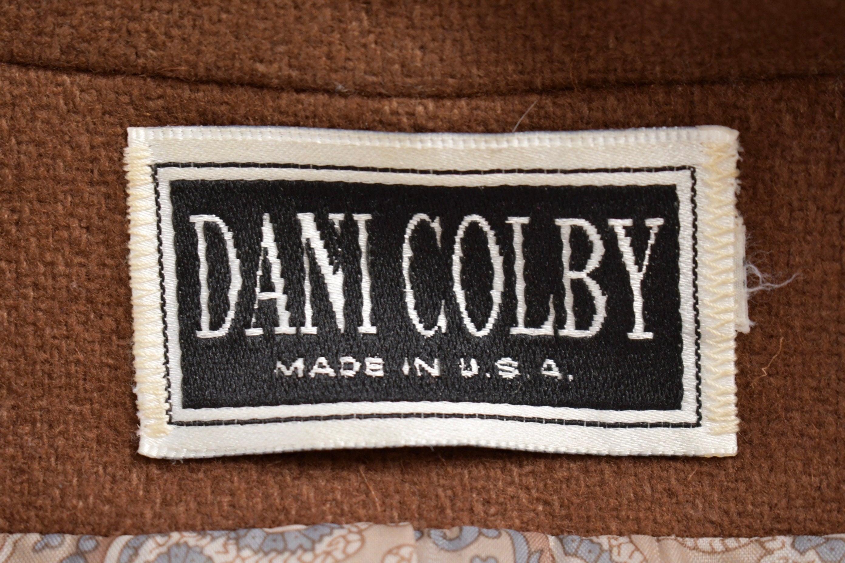 Vintage 1970s Dani Colby Full Length Wool Coat