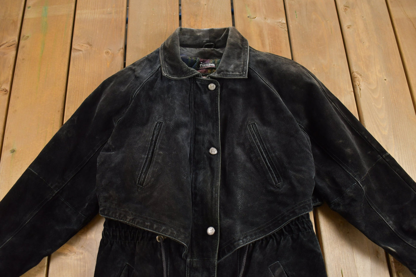 Vintage 1990s Adventure Bound Genuine Leather Jacket / Suede Coat / Wilson / Streetwear Fashion / Suede Jacket / Thinsulate