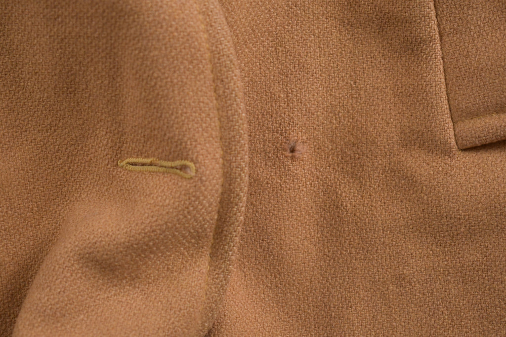 Vintage 1950s Blanket Lined Wool Full Length Coat