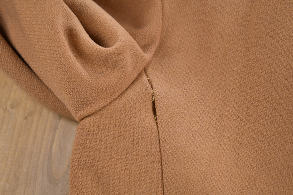 Vintage 1950s Blanket Lined Wool Full Length Coat