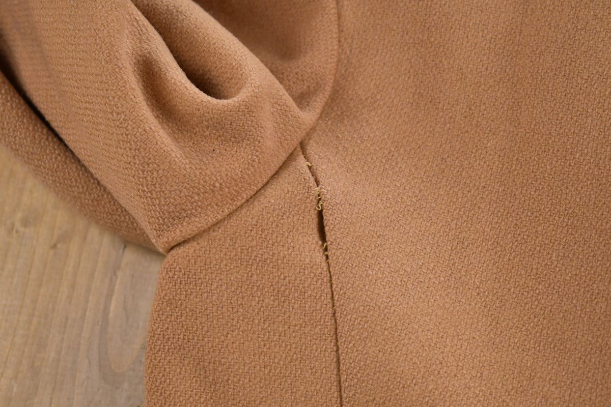 Vintage 1950s Blanket Lined Wool Full Length Coat