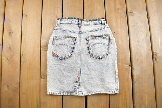 Vintage 1980s Jordache Denim Skirt Size 25 / 80s Streetwear / Vintage Denim Skirt / Summer Wear / 80s 90s Jean Skirt/ Jorts