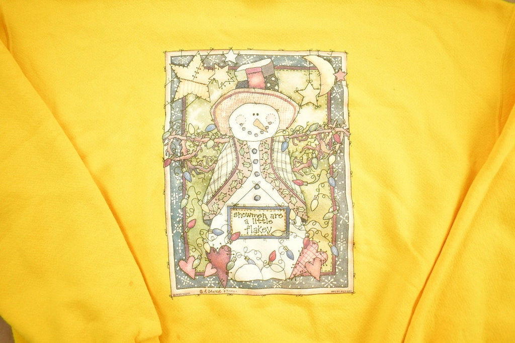 Vintage 1990s "Snowmen Are A Little Flakey" Crewneck Sweatshirt