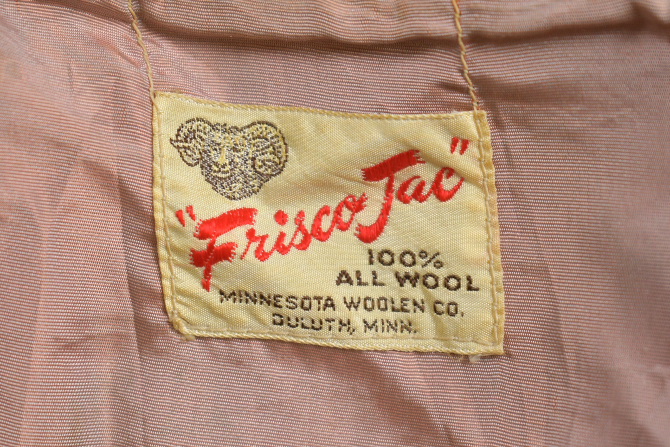 Vintage 1960s Frisco Jac 100% Wool Double Breasted Jacket