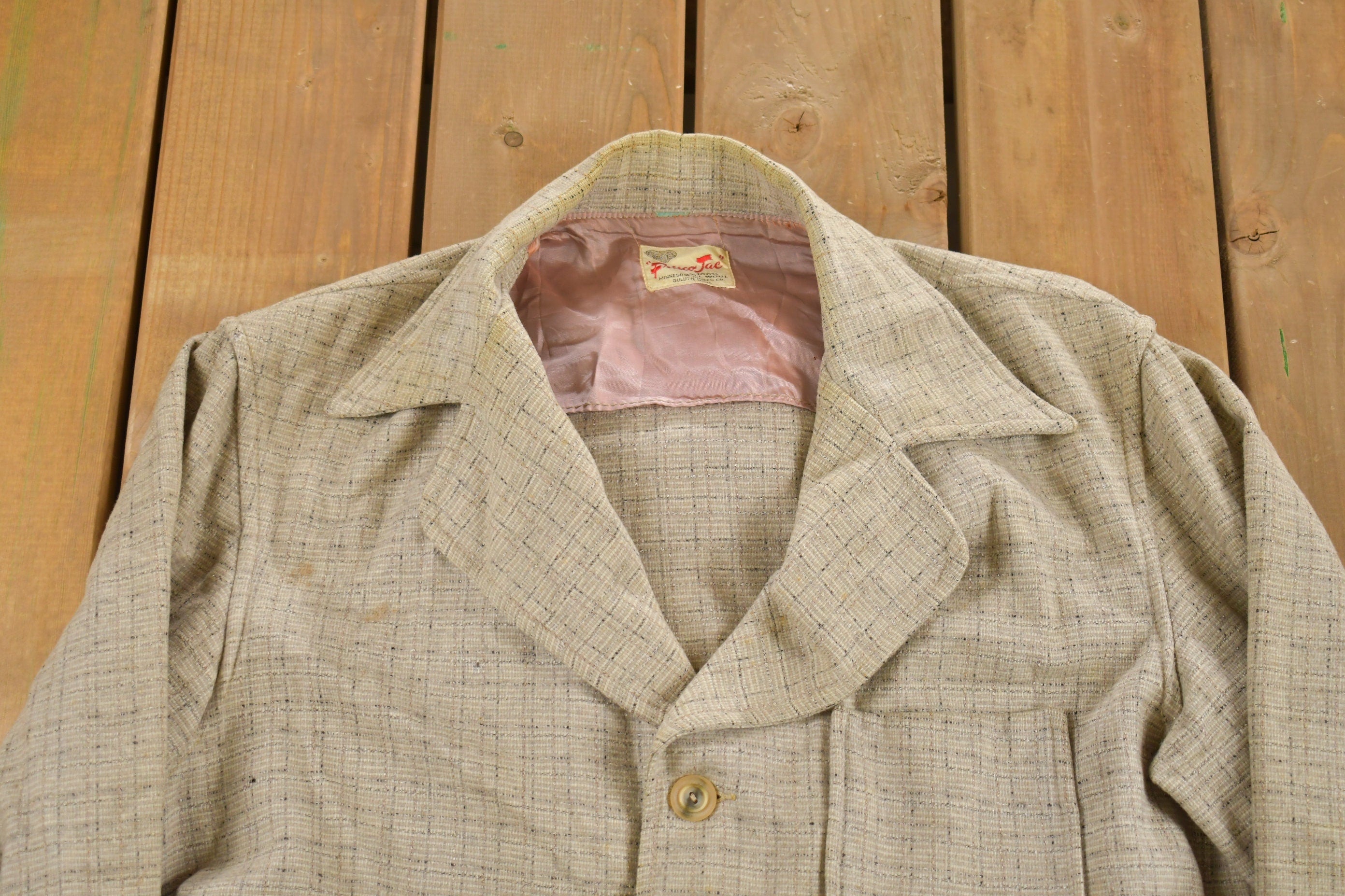 Vintage 1960s Frisco Jac 100% Wool Double Breasted Jacket