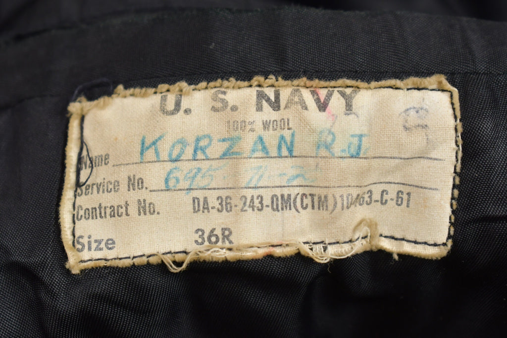 Vintage 1950s USN Naval Wool Double Breasted Jacket