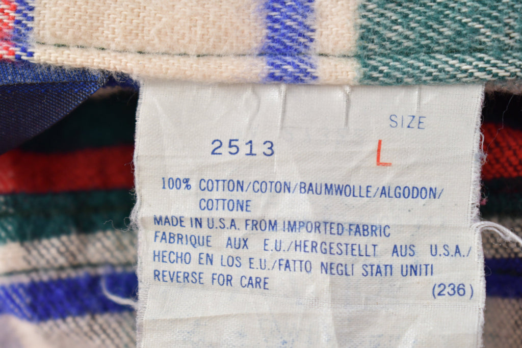 Vintage 1980s Woolrich Plaid Flannel Button Up Shirt