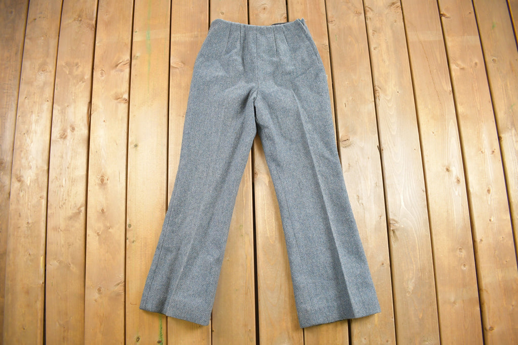 Vintage 1970s Flared Houndstooth Pants Size 28 x 28