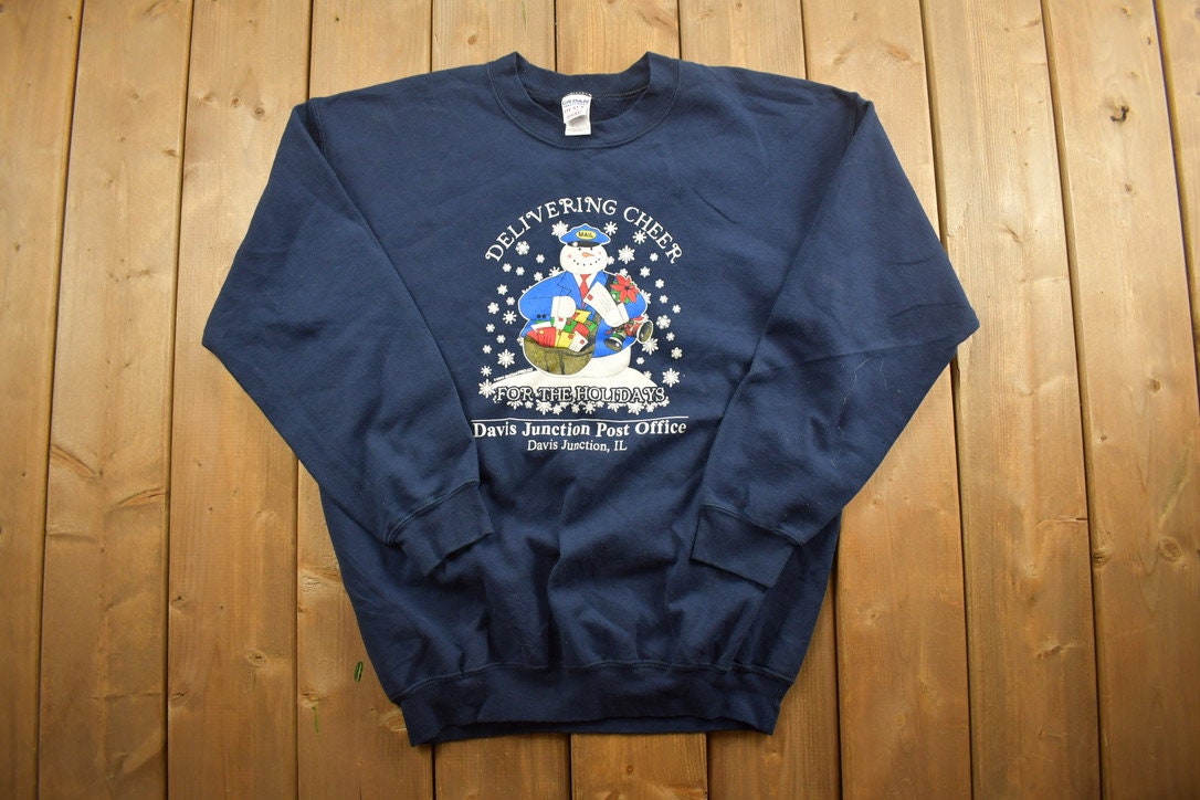 Vintage 1990s Post Office Christmas Crewneck Sweatshirt