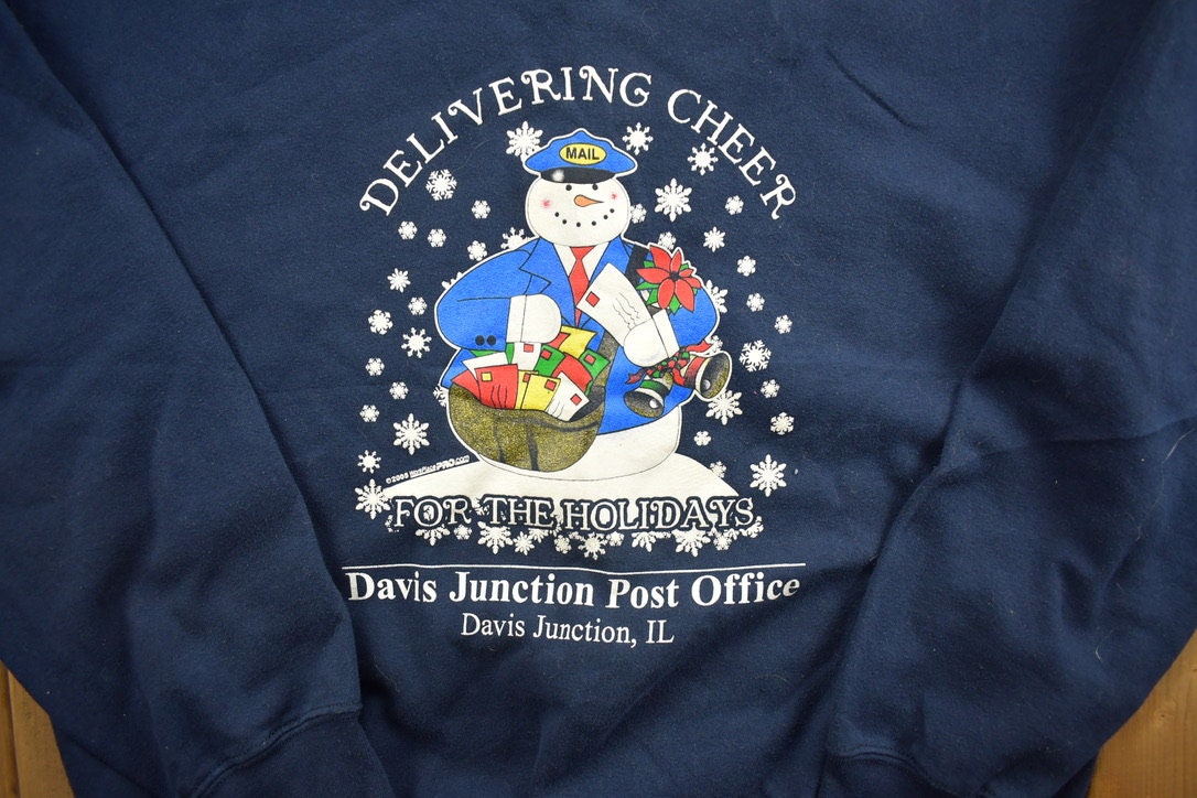 Vintage 1990s Post Office Christmas Crewneck Sweatshirt