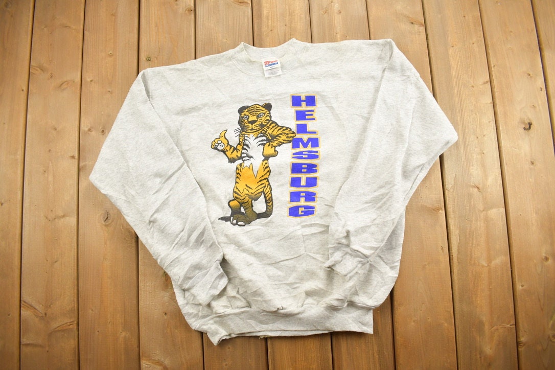 Vintage 1990s Helmsburg Tigers Crewneck Sweatshirt