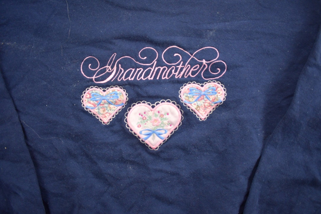 Vintage 1990s Cute Grandmother Themed Crewneck Sweater