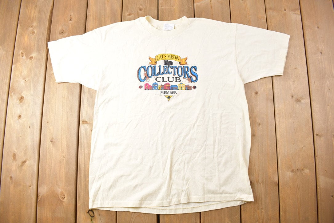 Vintage 1980s Cats Meow Collectors Club Graphic T-Shirt