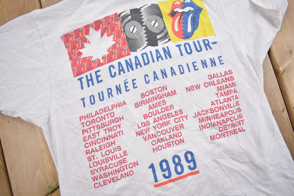 Vintage 1989 The Rolling Stones The Canadian Tour Band T-shirt