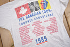 Vintage 1989 The Rolling Stones The Canadian Tour Band T-shirt