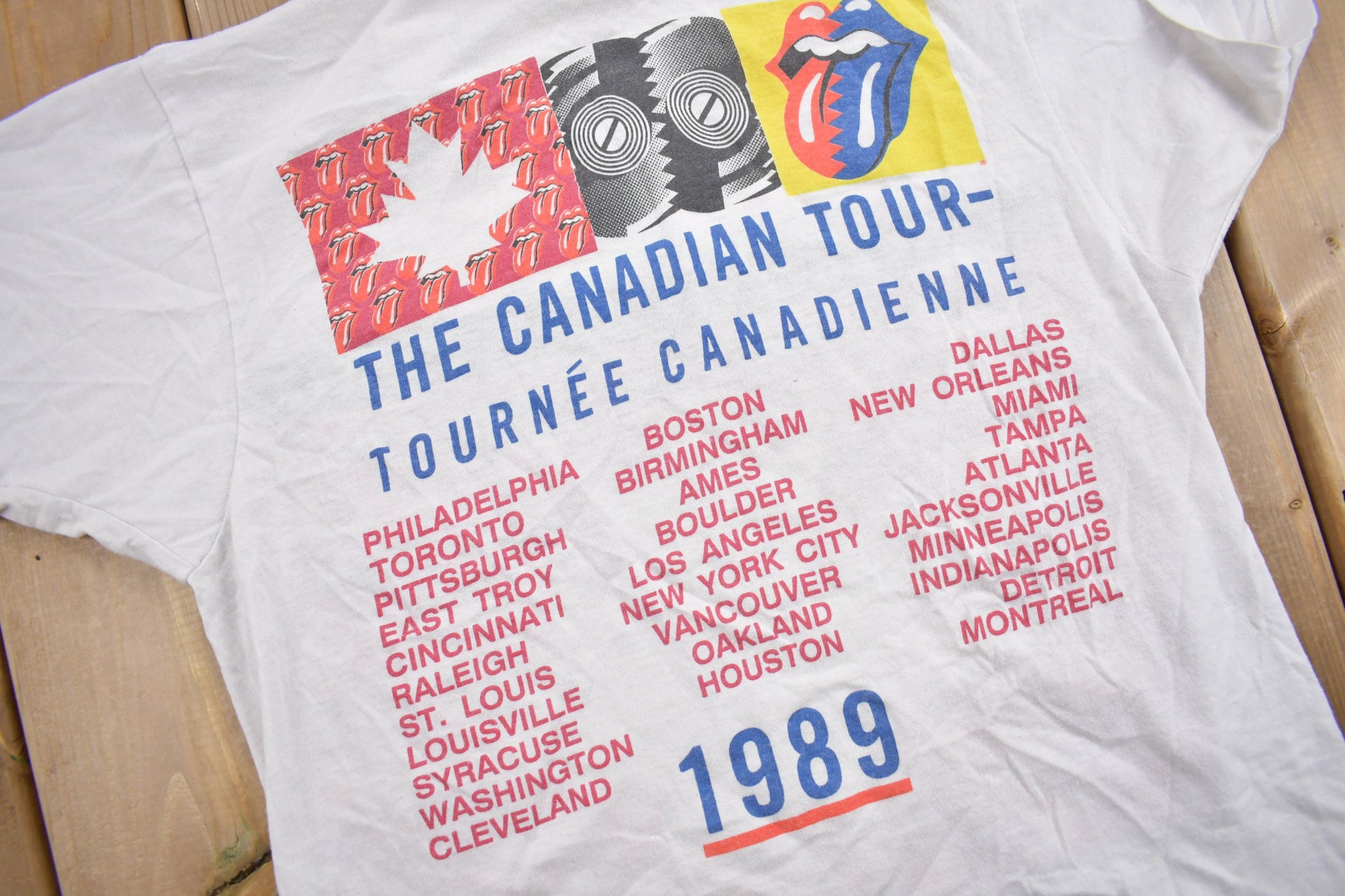 Vintage 1989 The Rolling Stones The Canadian Tour Band T-shirt