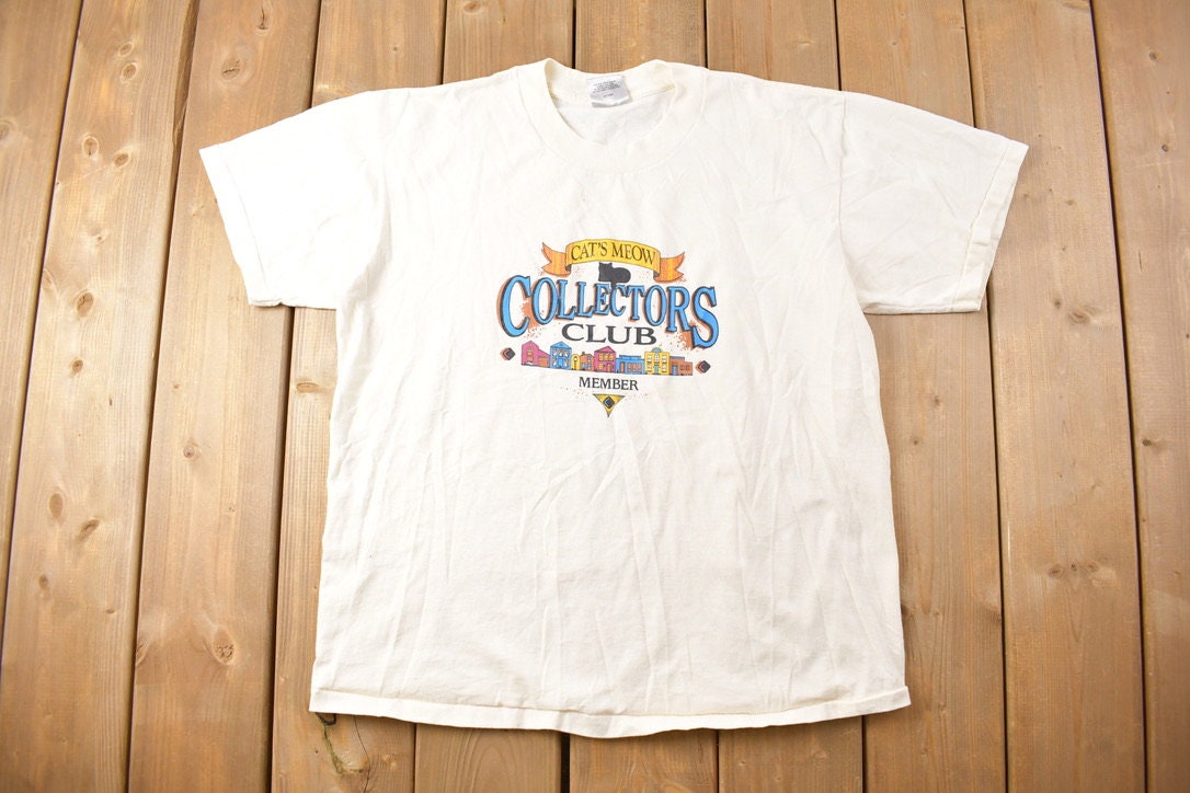 Vintage 1980s Cats Meow Collectors Club Graphic T-Shirt