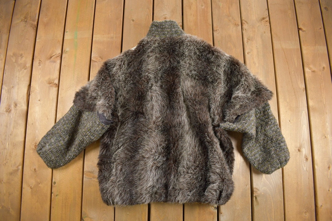 Vintage 1980s Grandessa Faux Fur Coat