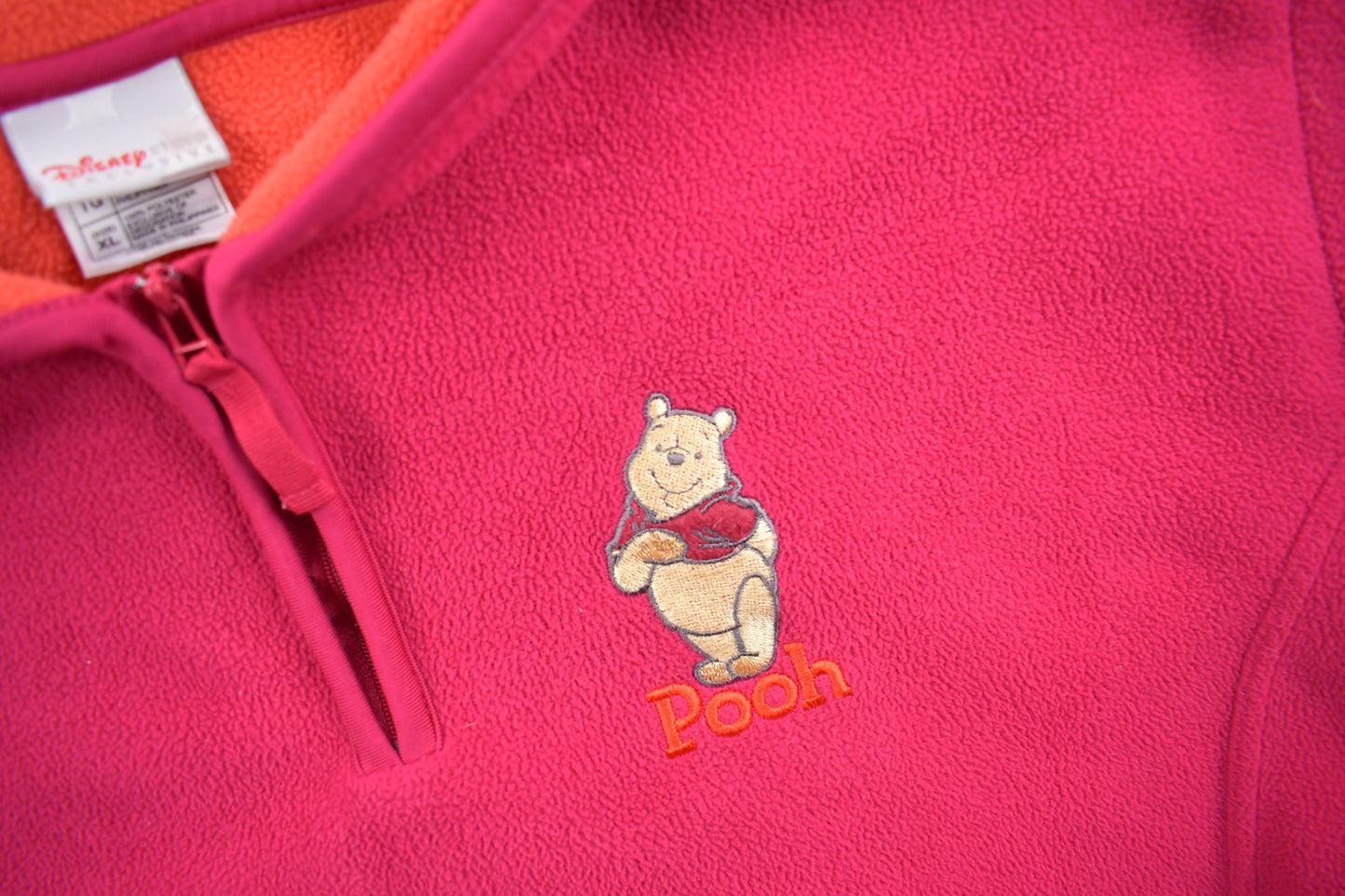 Vintage 1990s Winnie The Pooh Quarter Zip Fleece Sweater