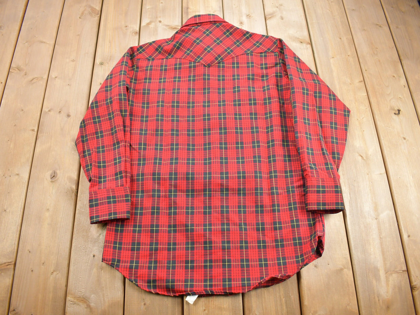 Vintage 1970s Lee Western Style Snap Button Flannel